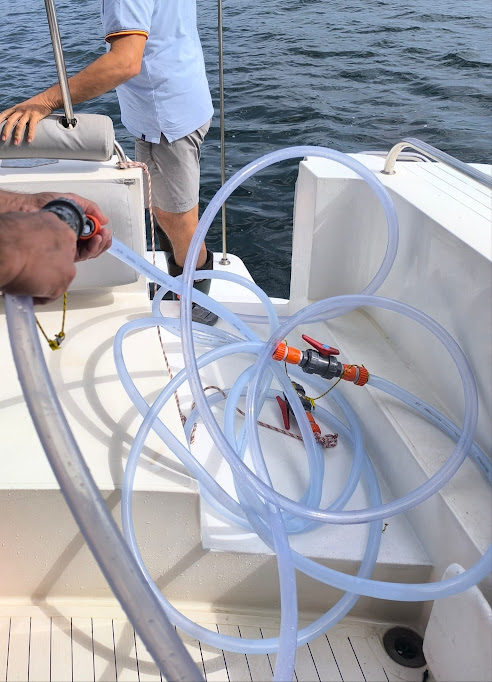 Water sampling from a boat